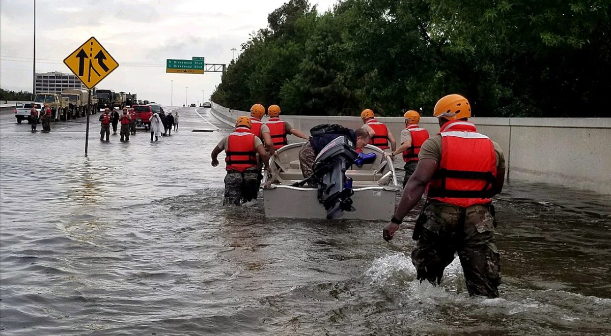 Soldiers with the Texas Army National Guard support local authorities in response to the storm.