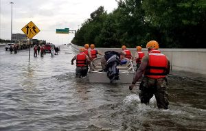 Soldiers with the Texas Army National Guard support local authorities in response to the storm.